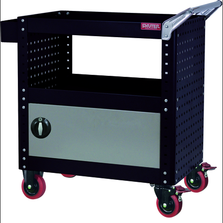 SHOPSOL Heavy Duty Utility Cart with Locking Drawer 1010639